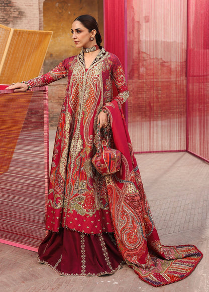 Crimson | Jhilmil Wedding Formals | DAMINI - Wedding Dress - available at Maria Faisal in UK and USA.