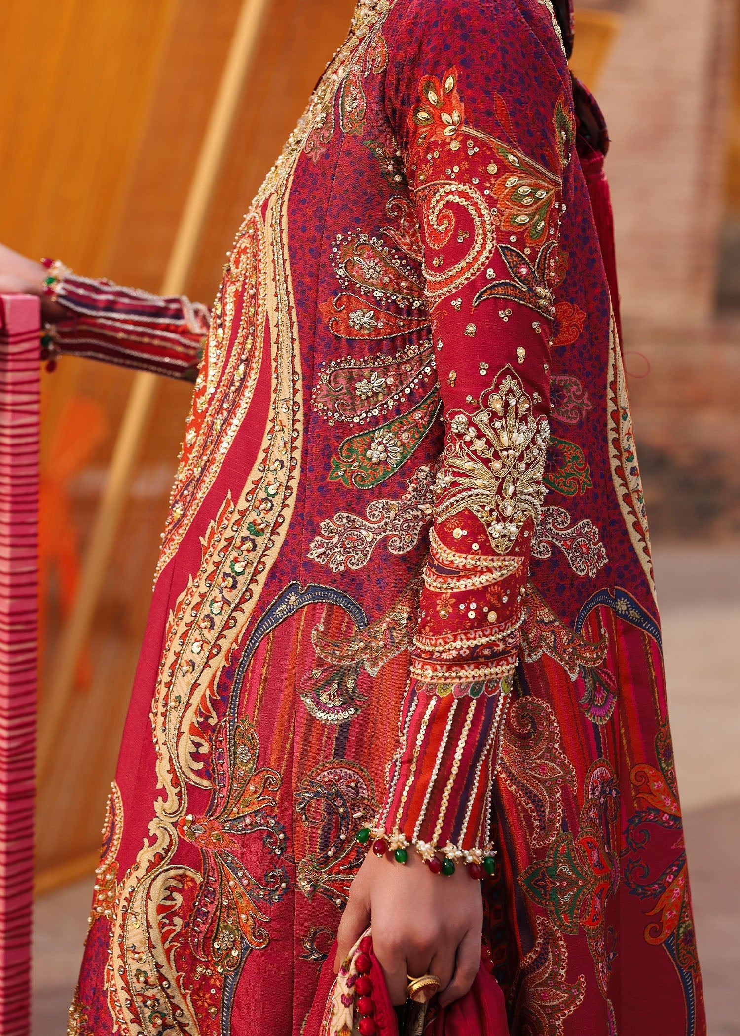 Crimson | Jhilmil Wedding Formals | DAMINI - Wedding Dress - available at Maria Faisal in UK and USA.