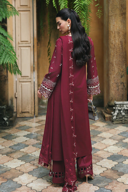 Qalamkar | Q Line Lawn Drop | RP-12 GARNET - Luxury Dress - available at Maria Faisal in UK and USA.