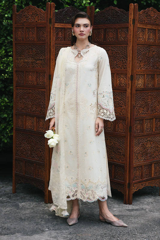 Qalamkar | Q Line Lawn Drop | RP-01 SAVERA - Luxury Dress - available at Maria Faisal in UK and USA.