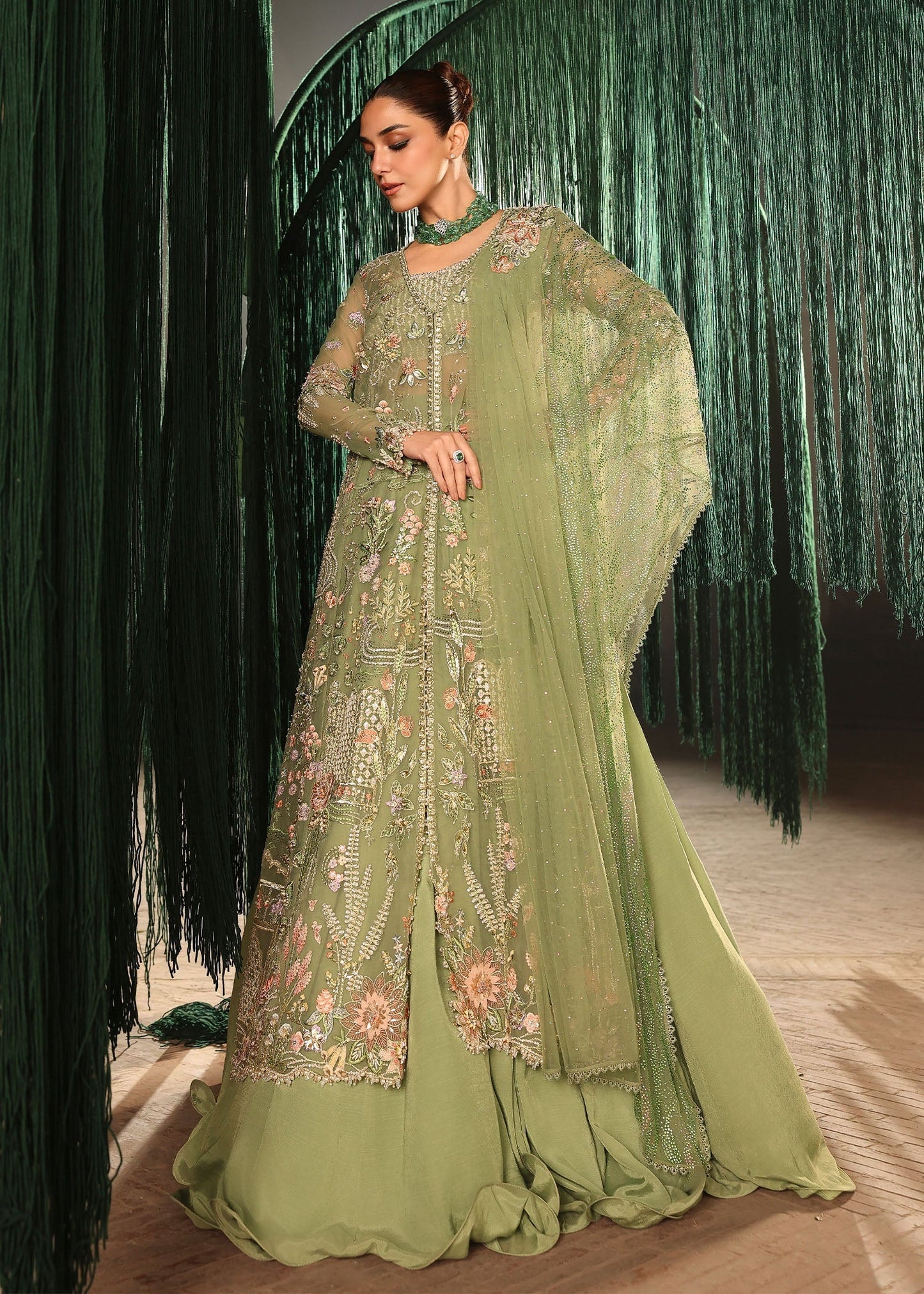 Crimson | Jhilmil Wedding Formals | MATWALI - Wedding Dress - available at Maria Faisal in UK and USA.