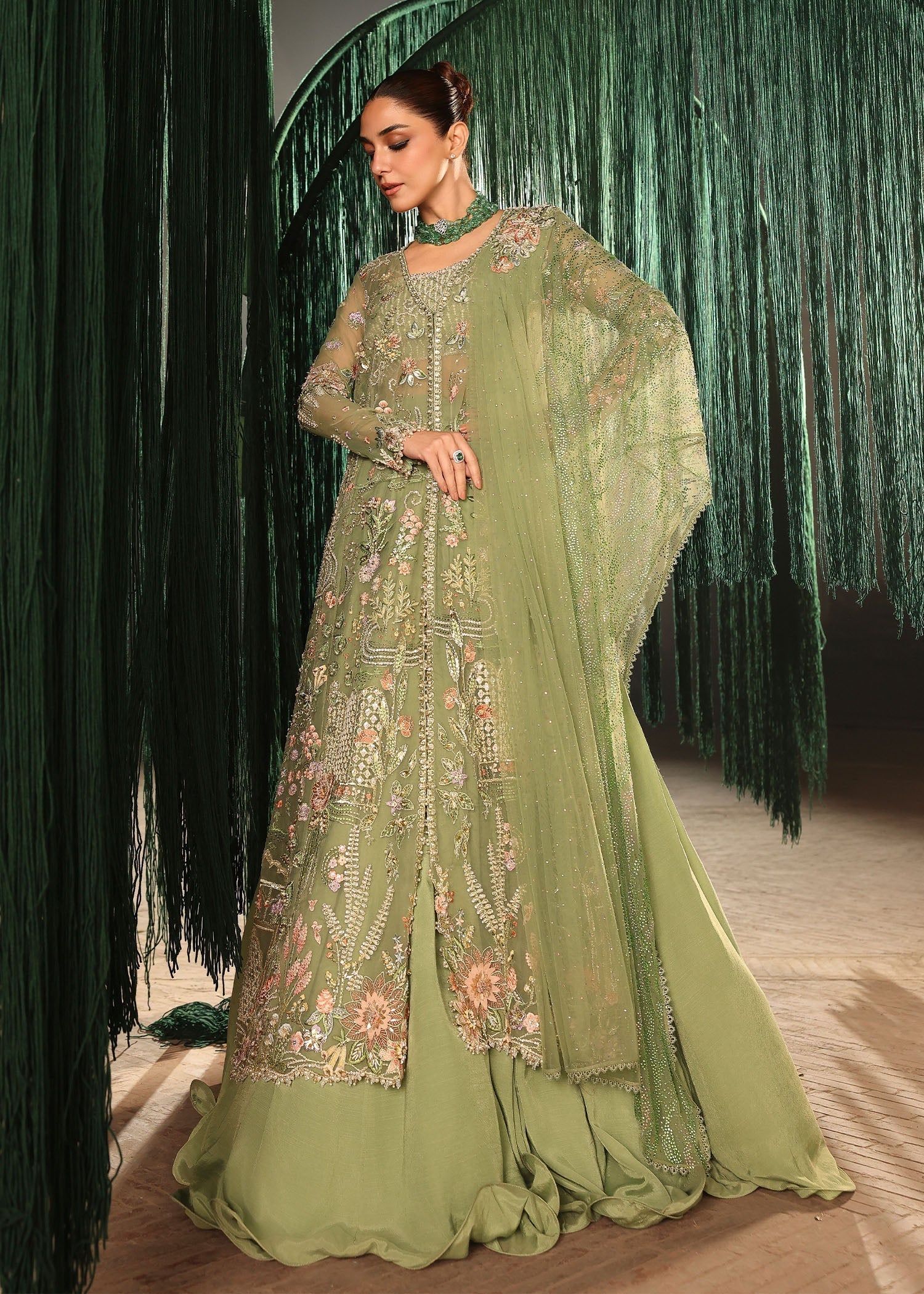 Crimson | Jhilmil Wedding Formals | MATWALI - Wedding Dress - available at Maria Faisal in UK and USA.