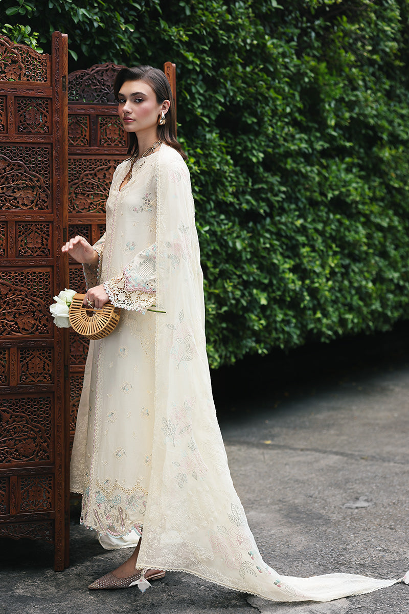 Qalamkar | Q Line Lawn Drop | RP-01 SAVERA - Luxury Dress - available at Maria Faisal in UK and USA.