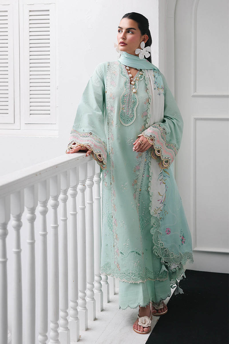 Qalamkar | Q Line Lawn Drop | RP-05 RAHA - Luxury Dress - available at Maria Faisal in UK and USA.