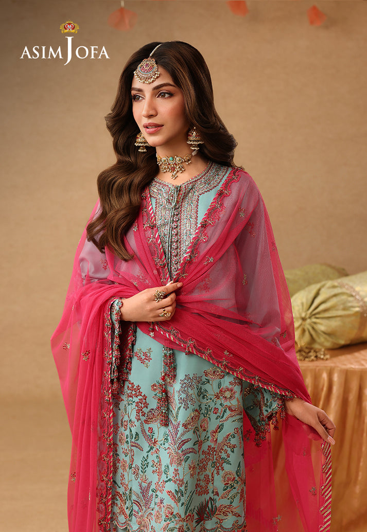 Asim Jofa | Kinza Festive Edit | AJULIF-02 - Formal Dress - available at Maria Faisal in UK and USA.