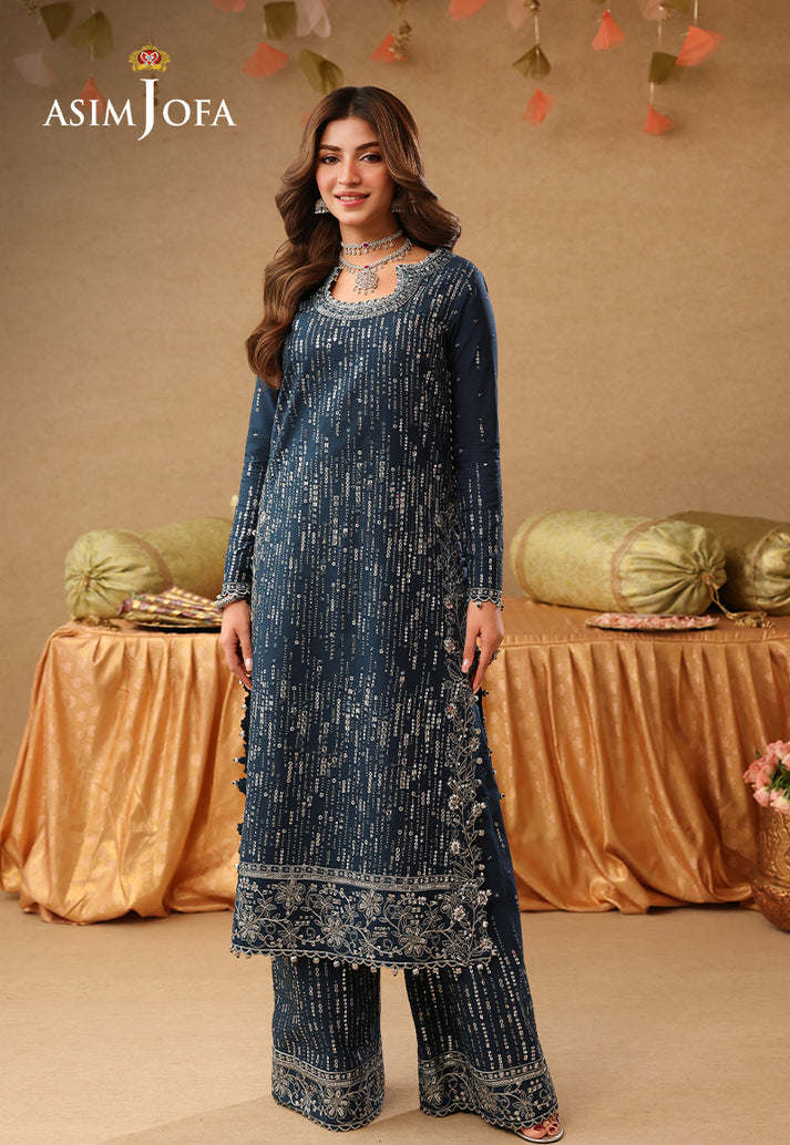 Asim Jofa | Kinza Festive Edit | AJULIF-09 - Formal Dress - available at Maria Faisal in UK and USA.