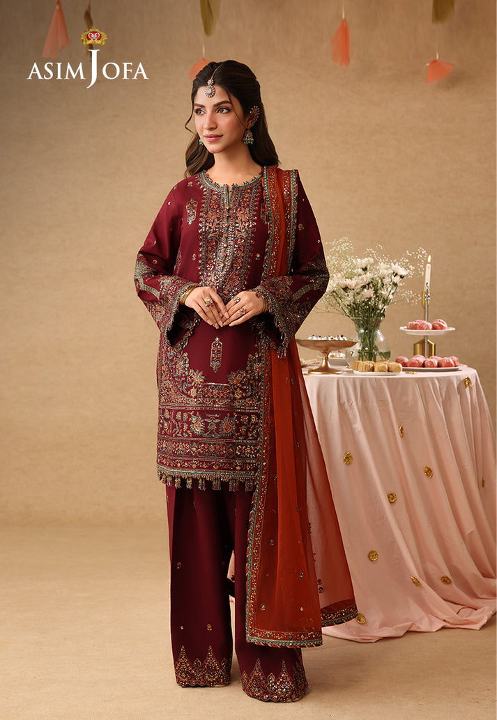 Asim Jofa | Kinza Festive Edit | AJULIF-04 - Formal Dress - available at Maria Faisal in UK and USA.