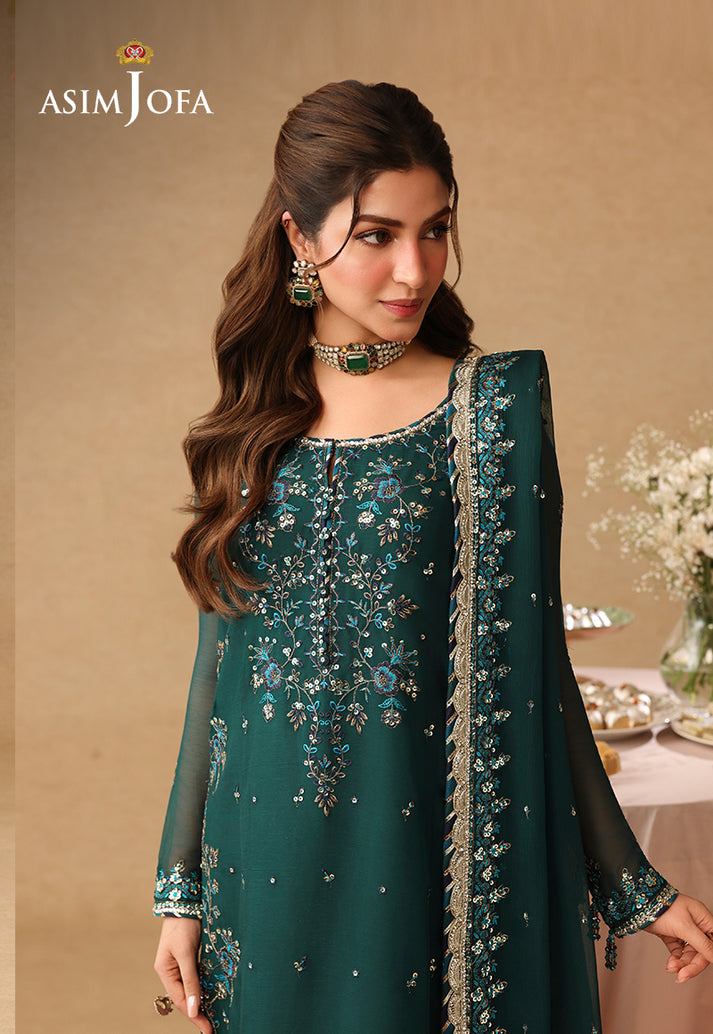 Asim Jofa | Kinza Festive Edit | AJULIF-10 - Formal Dress - available at Maria Faisal in UK and USA.