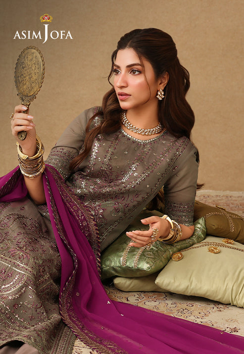 Asim Jofa | Kinza Festive Edit | AJULIF-03 - Formal Dress - available at Maria Faisal in UK and USA.
