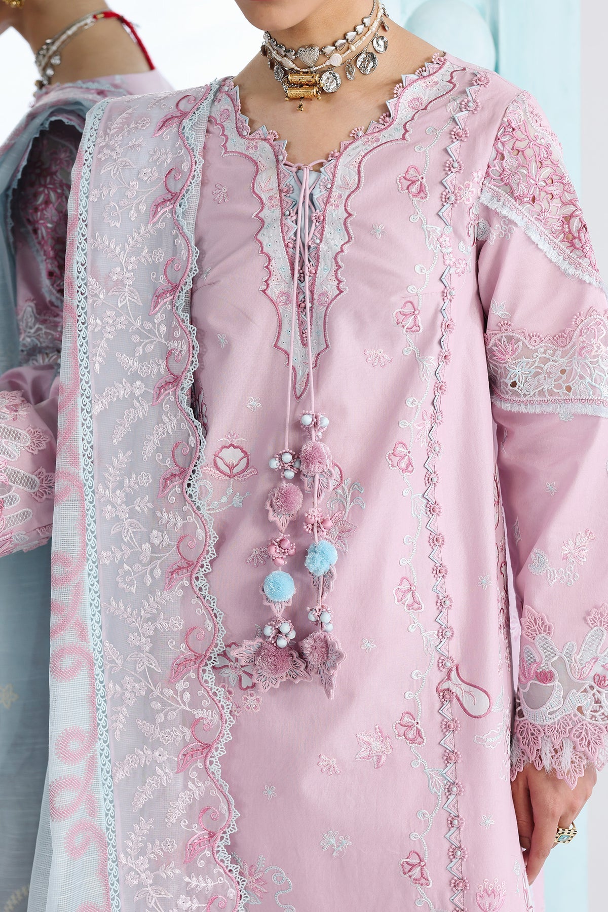 Qalamkar | Festive Lawn 26 | QFL-02 ISANE - Luxury Dress - available at Maria Faisal in UK and USA.