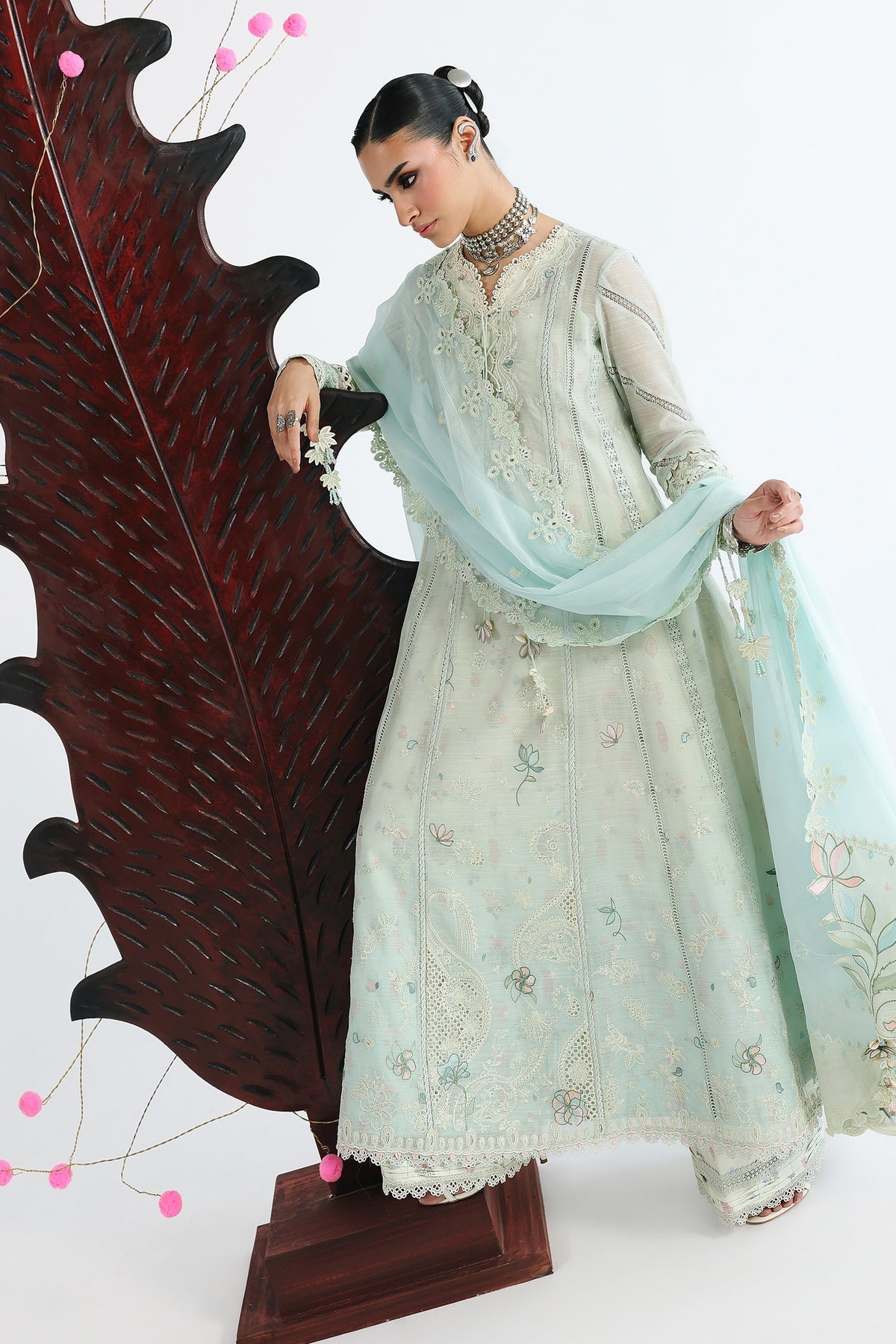 Qalamkar | Festive Lawn 26 | QFL-08 SABEL - Luxury Dress - available at Maria Faisal in UK and USA.