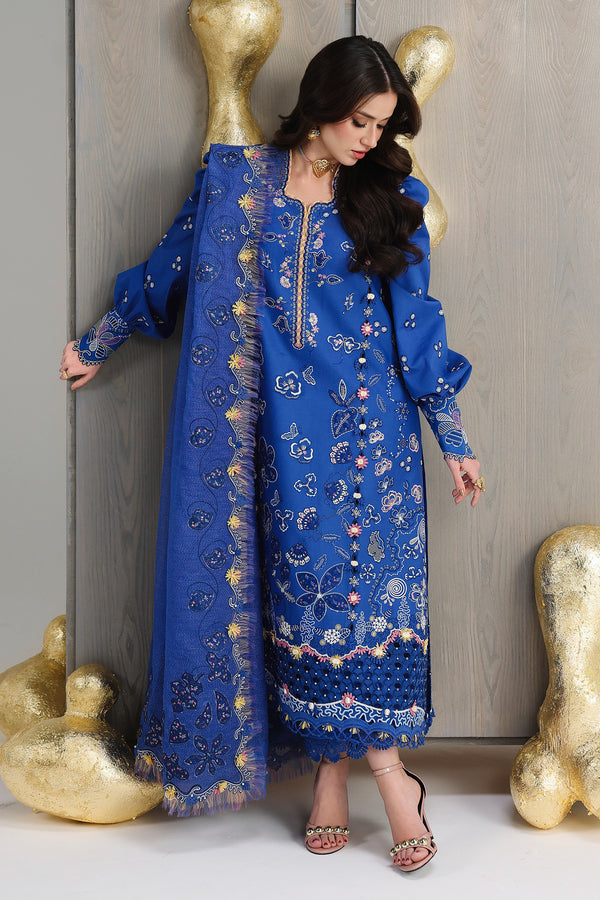 Qalamkar | Festive Lawn 26 | QFL-06 EMINA - Luxury Dress - available at Maria Faisal in UK and USA.