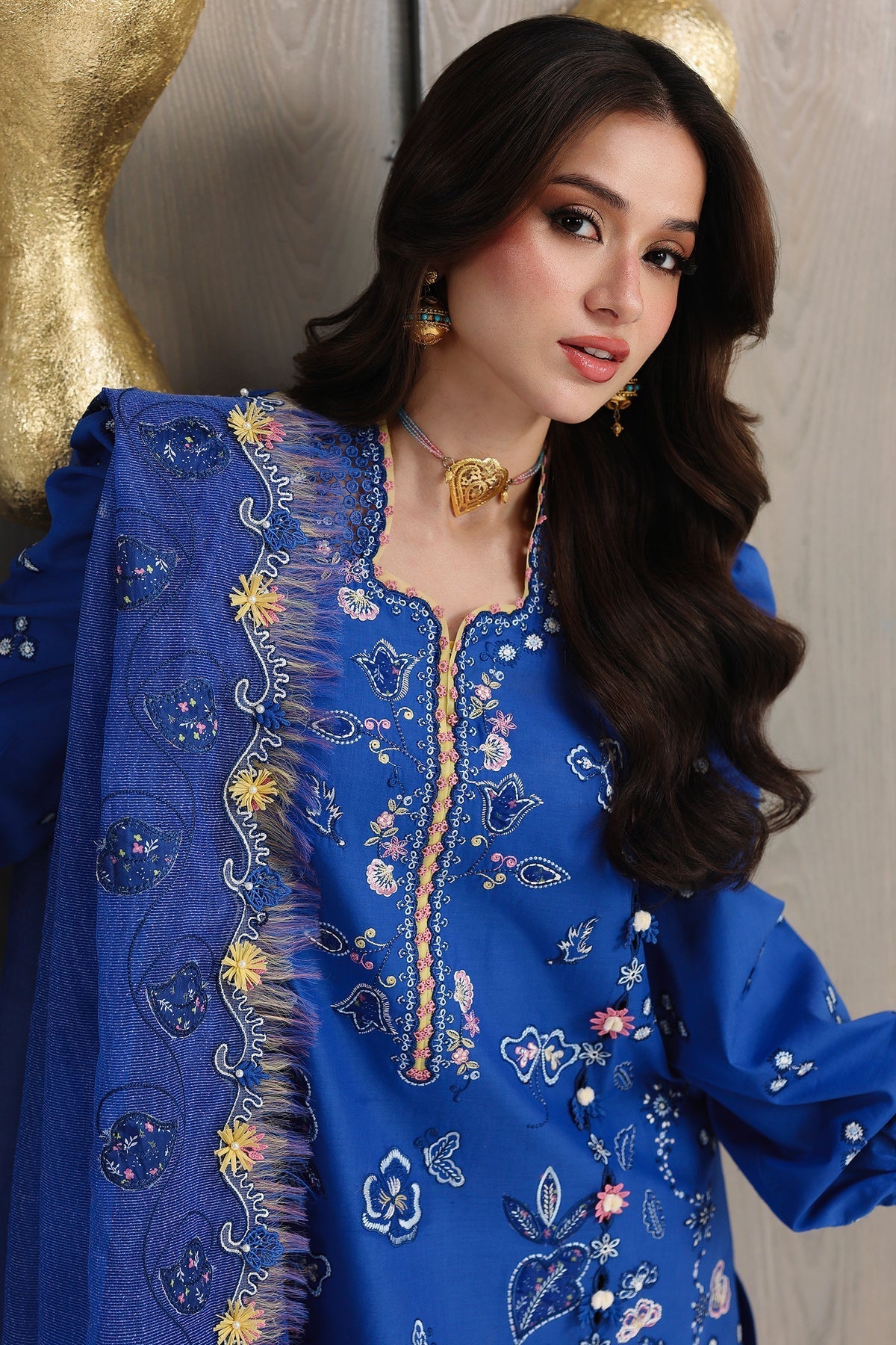 Qalamkar | Festive Lawn 26 | QFL-06 EMINA - Luxury Dress - available at Maria Faisal in UK and USA.