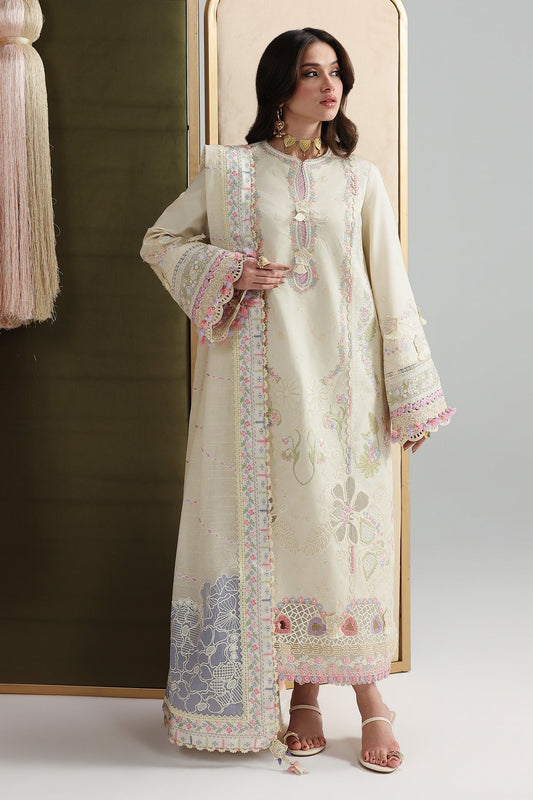 Qalamkar | Festive Lawn 26 | QFL-01 ELMA - Luxury Dress - available at Maria Faisal in UK and USA.