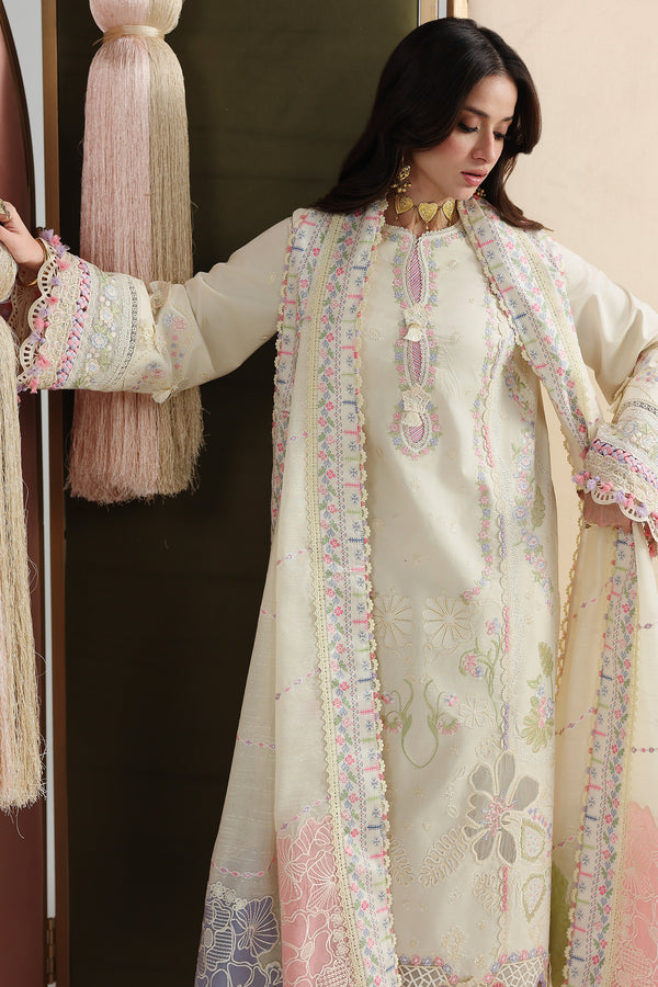 Qalamkar | Festive Lawn 26 | QFL-01 ELMA - Luxury Dress - available at Maria Faisal in UK and USA.