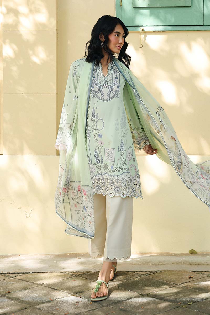 Qalamkar | Q Prints 26 | AX-04 (B) ASHA - Luxury Dress - available at Maria Faisal in UK and USA.