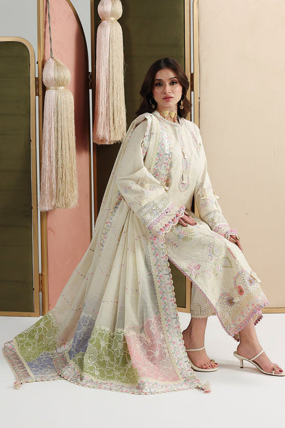 Qalamkar | Festive Lawn 26 | QFL-01 ELMA - Luxury Dress - available at Maria Faisal in UK and USA.