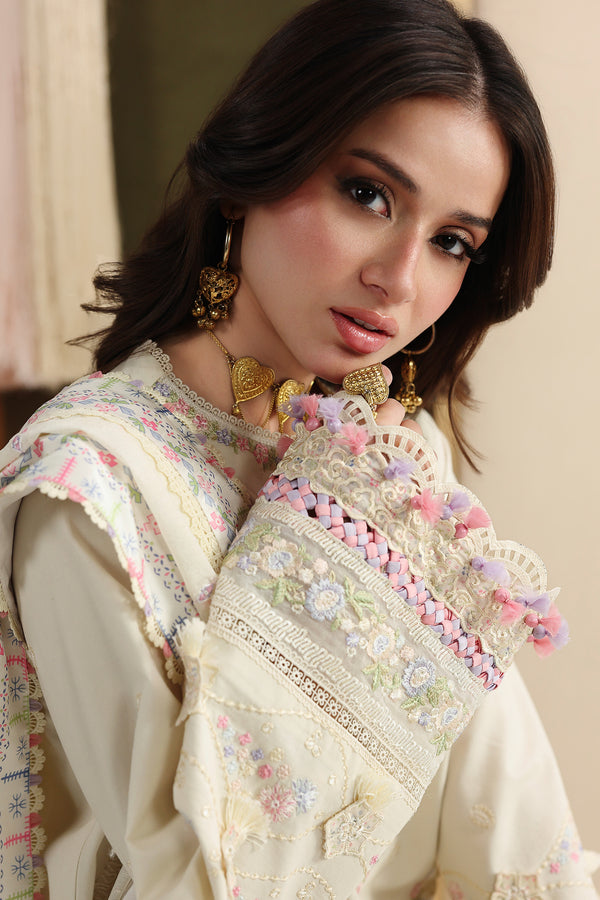 Qalamkar | Festive Lawn 26 | QFL-01 ELMA - Luxury Dress - available at Maria Faisal in UK and USA.