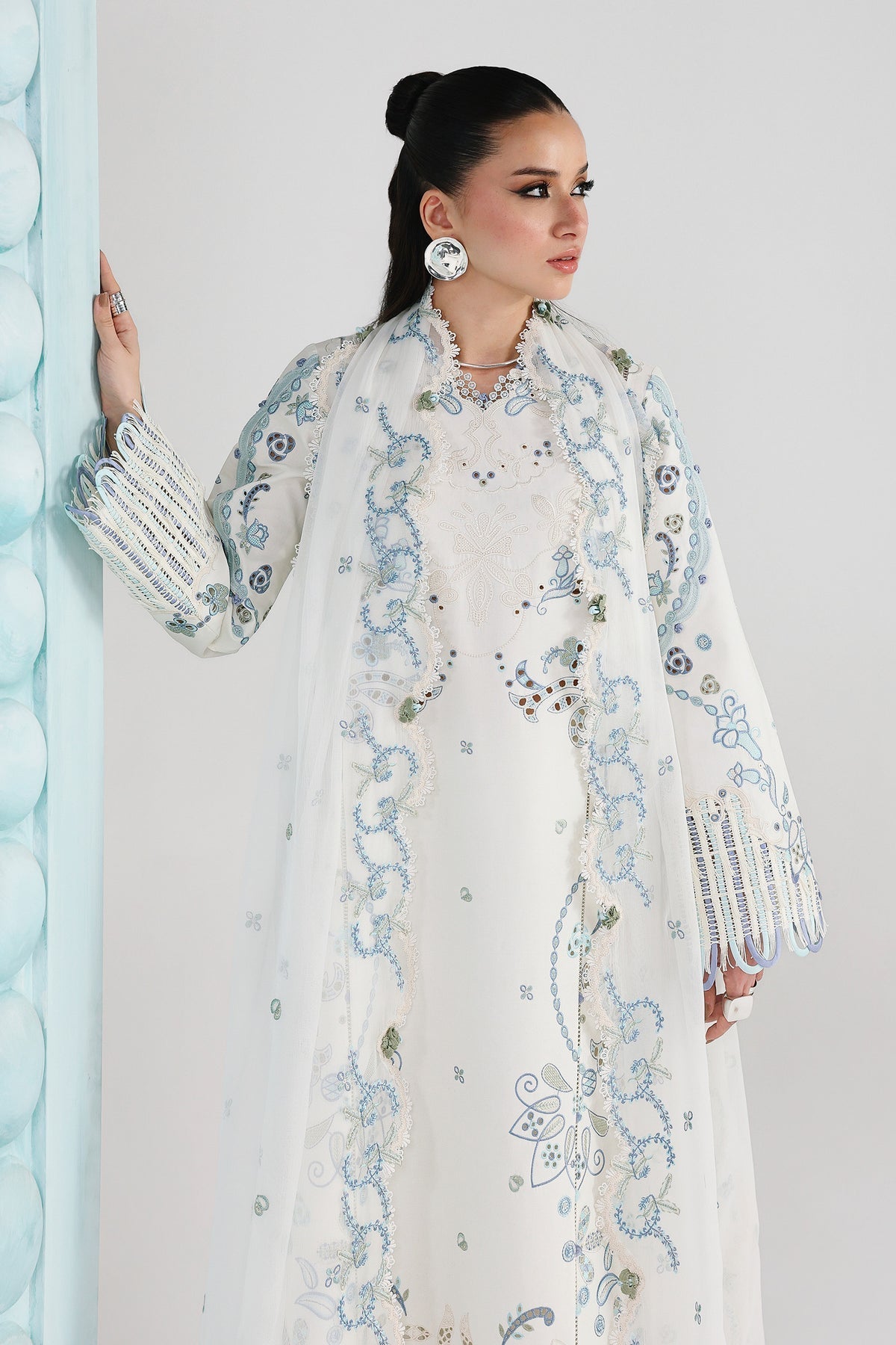 Qalamkar | Festive Lawn 26 | QFL-03 IRMIN - Luxury Dress - available at Maria Faisal in UK and USA.