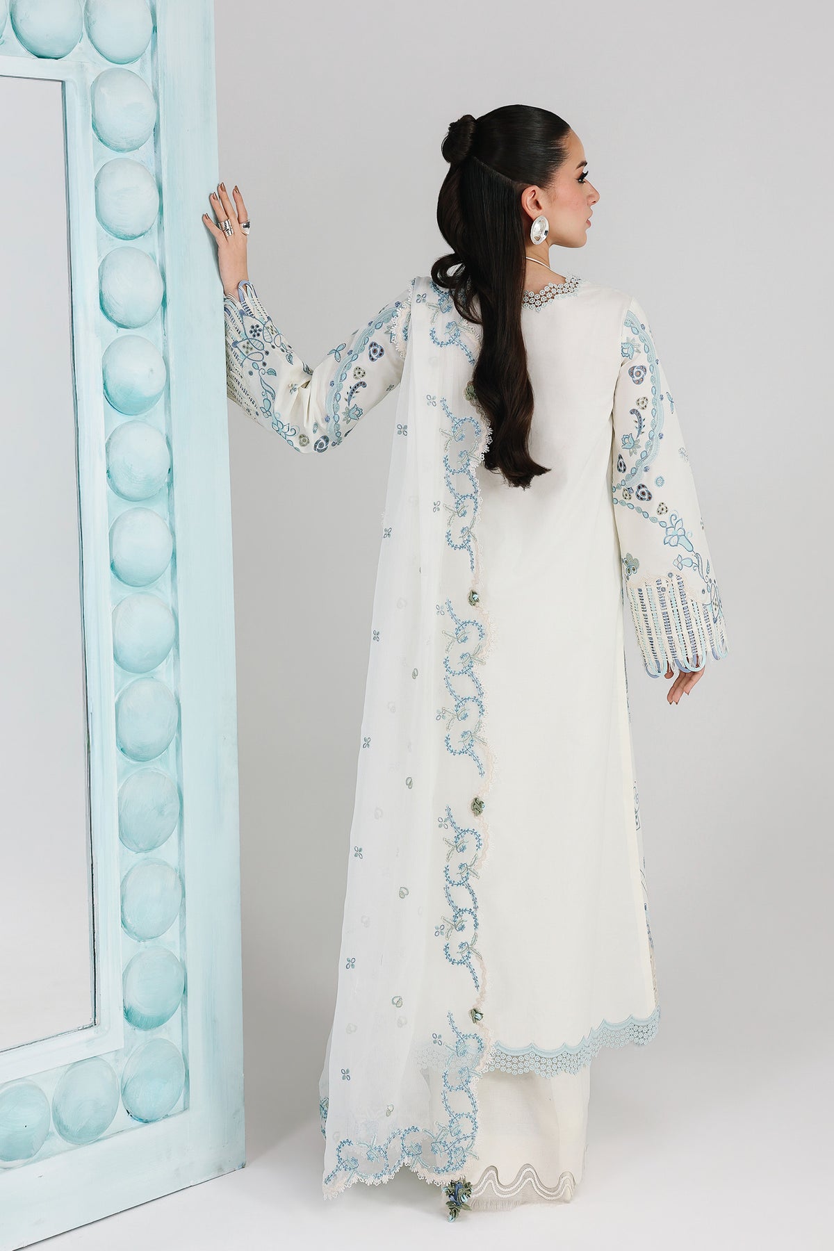 Qalamkar | Festive Lawn 26 | QFL-03 IRMIN - Luxury Dress - available at Maria Faisal in UK and USA.