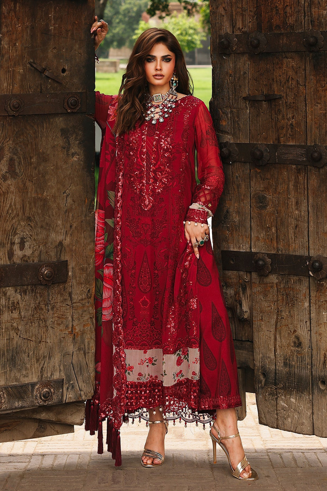 Charizma | Vasal Chiffon 25 | VSL25-25 G - Ladies Clothes - Maria Faisal