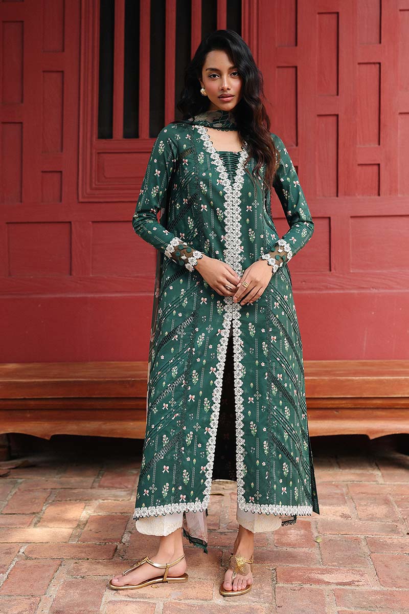 Qalamkar | Q Prints 26 | AX-09 (B) GREER - Luxury Dress - available at Maria Faisal in UK and USA.