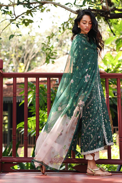 Qalamkar | Q Prints 26 | AX-09 (B) GREER - Luxury Dress - available at Maria Faisal in UK and USA.