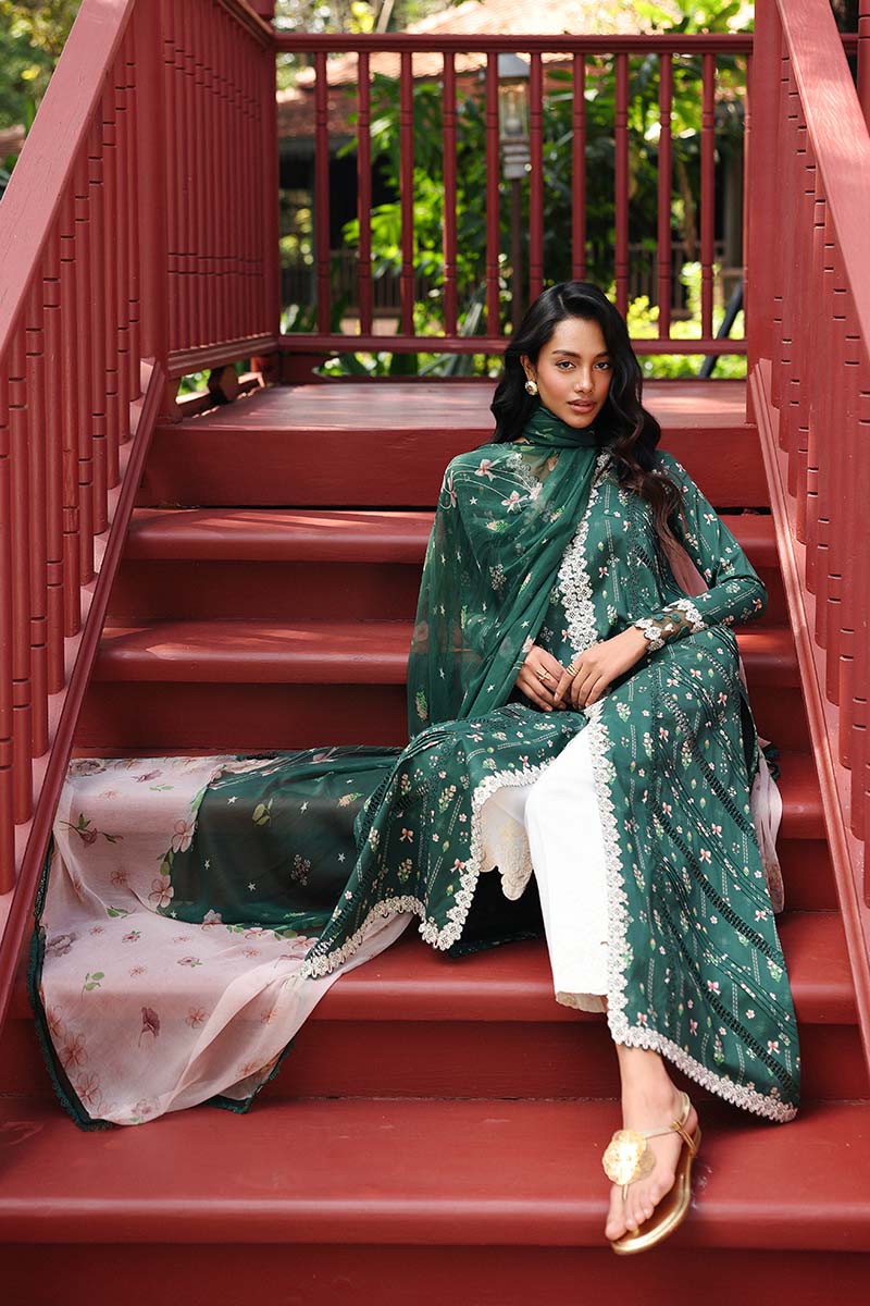 Qalamkar | Q Prints 26 | AX-09 (B) GREER - Luxury Dress - available at Maria Faisal in UK and USA.