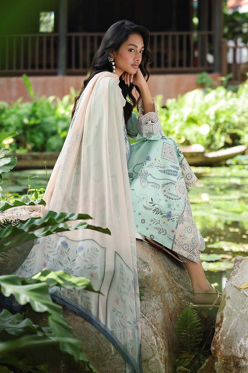 Qalamkar | Q Prints 26 | AX-04 (A) SLONA - Luxury Dress - available at Maria Faisal in UK and USA.