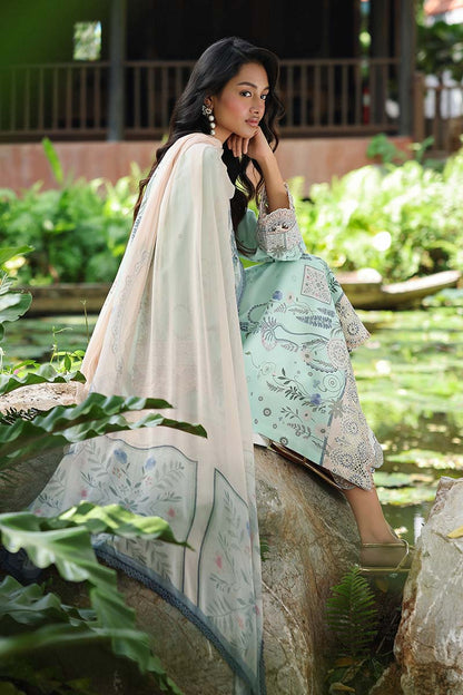Qalamkar | Q Prints 26 | AX-04 (A) SLONA - Luxury Dress - available at Maria Faisal in UK and USA.
