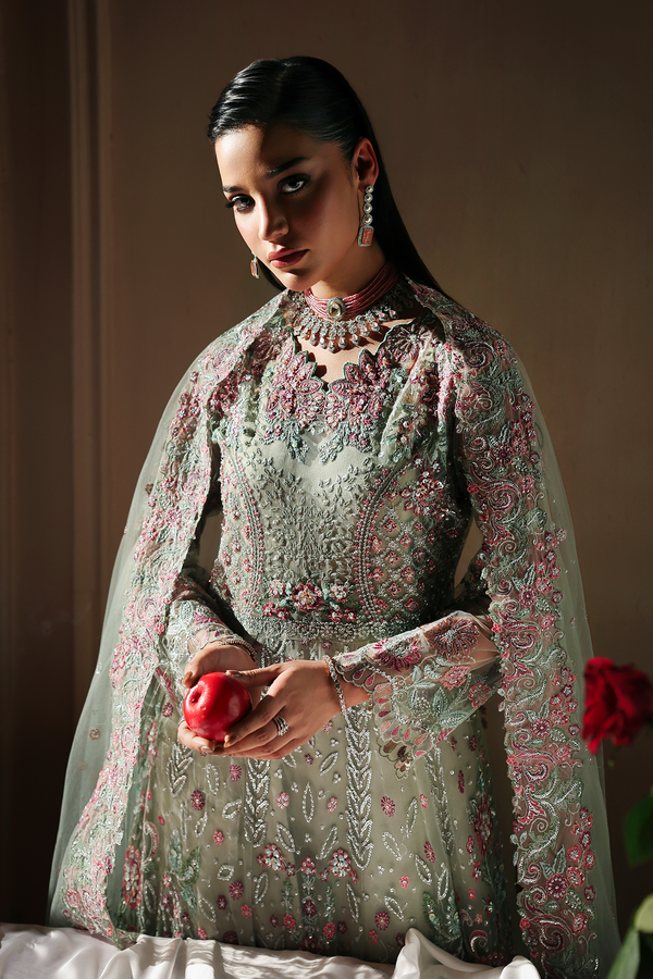 Rajbari | Sage Luxury Formals | Shizelle - Formal Dress - available at Maria Faisal in UK and USA.