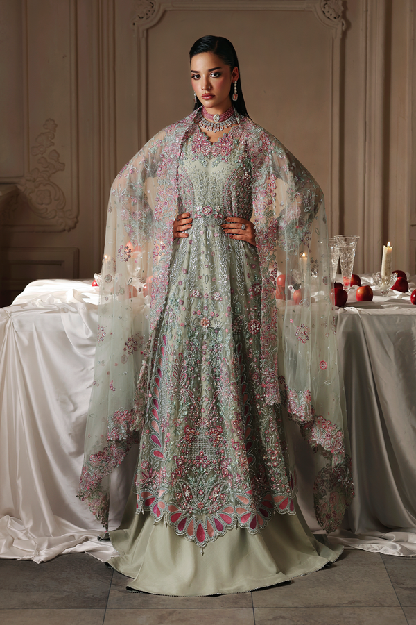 Rajbari | Sage Luxury Formals | Shizelle - Formal Dress - available at Maria Faisal in UK and USA.