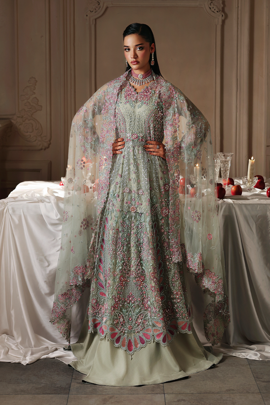 Rajbari | Sage Luxury Formals | Shizelle - Formal Dress - available at Maria Faisal in UK and USA.