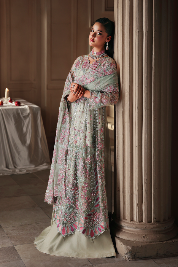 Rajbari | Sage Luxury Formals | Shizelle - Formal Dress - available at Maria Faisal in UK and USA.