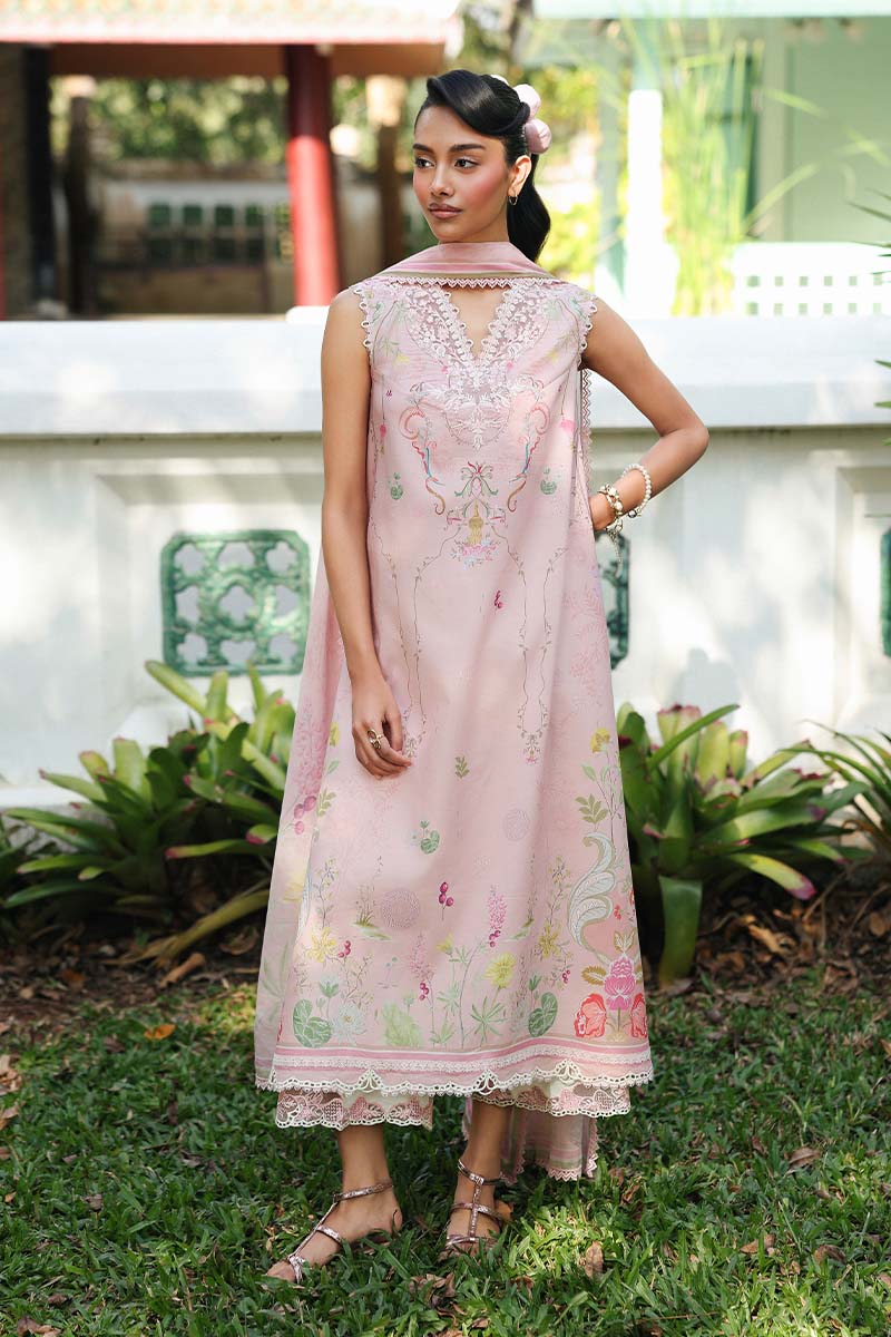 Qalamkar | Q Prints 26 | AX-01 (B) IONA - Luxury Dress - available at Maria Faisal in UK and USA.