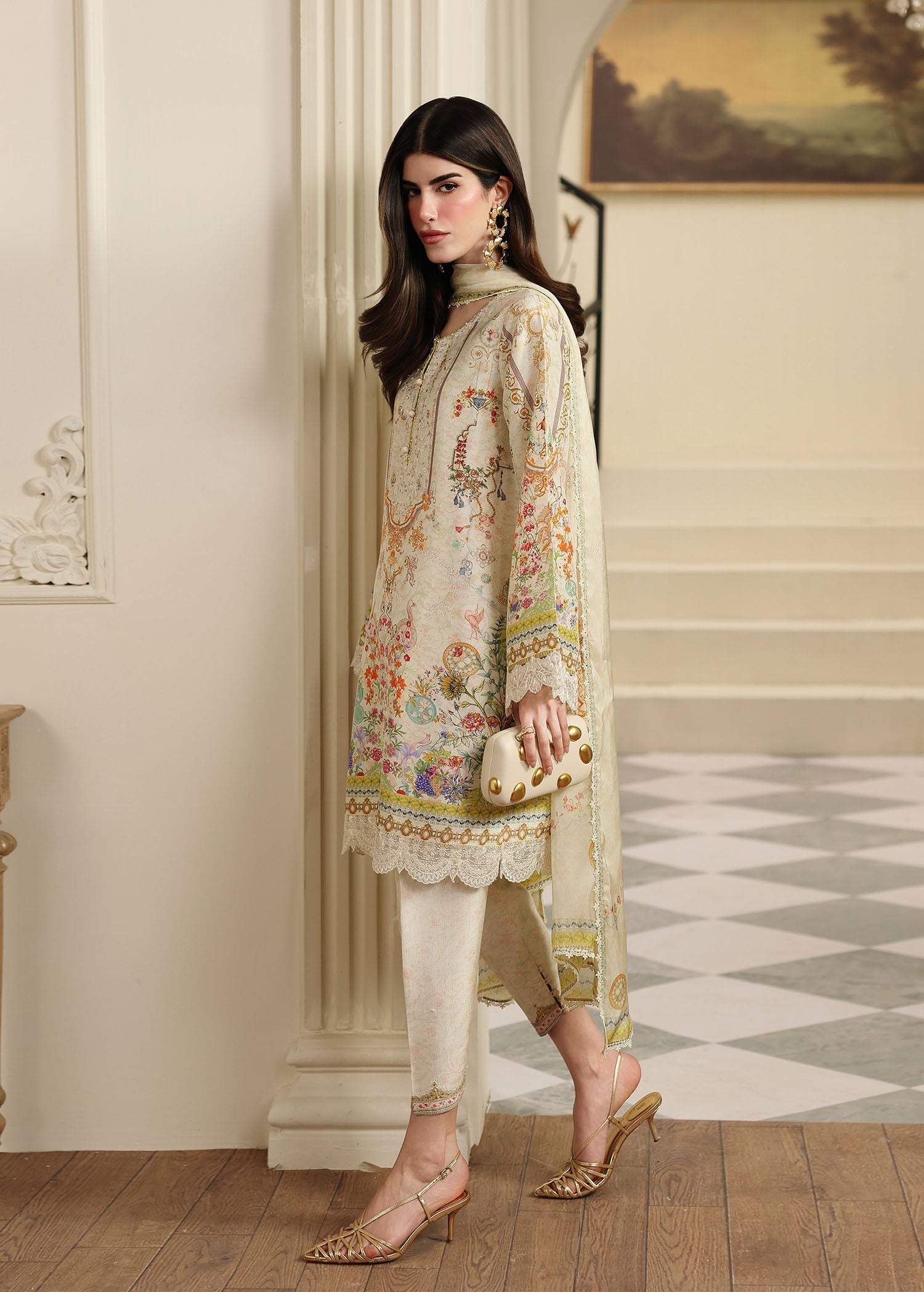Kanwal Malik | Sorelle Luxe Silk 26 | Mirelle - Luxury Dress - available at Maria Faisal in UK and USA.