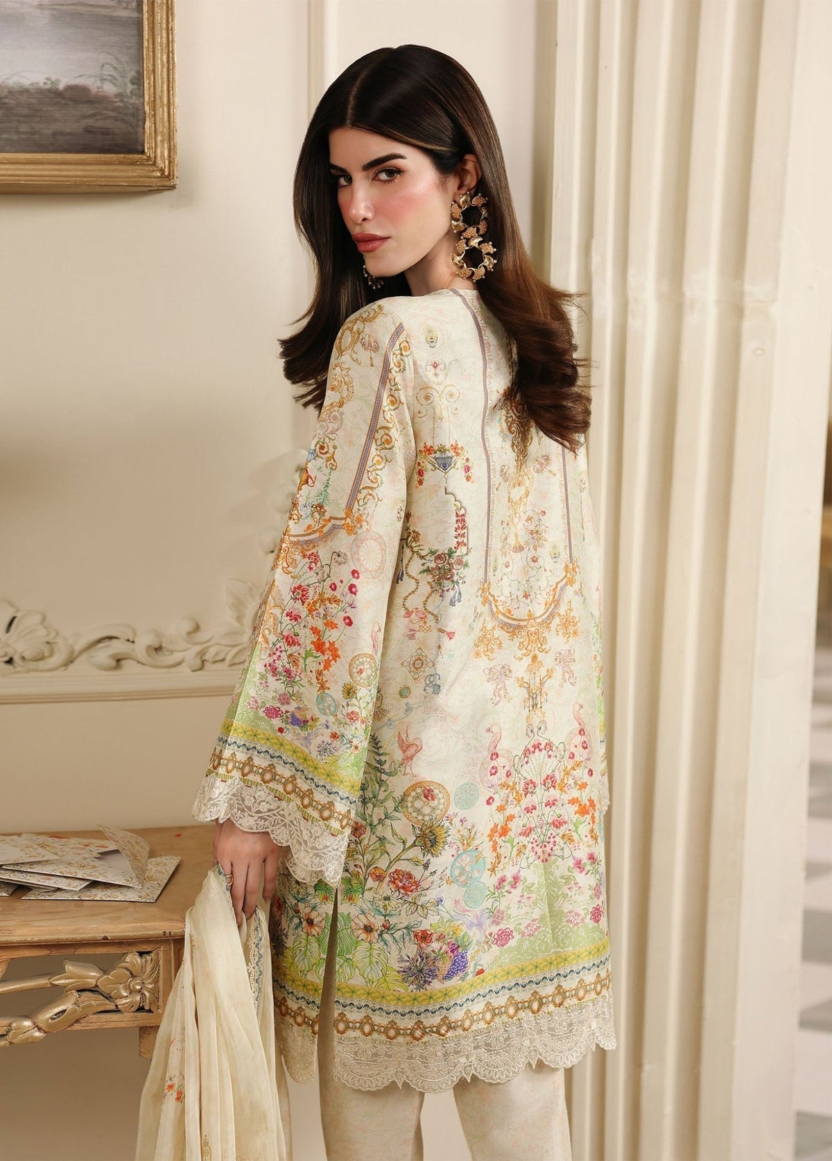 Kanwal Malik | Sorelle Luxe Silk 26 | Mirelle - Luxury Dress - available at Maria Faisal in UK and USA.