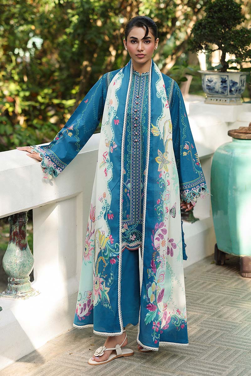 Qalamkar | Q Prints 26 | AX-05 (B) CAIRE - Luxury Dress - available at Maria Faisal in UK and USA.