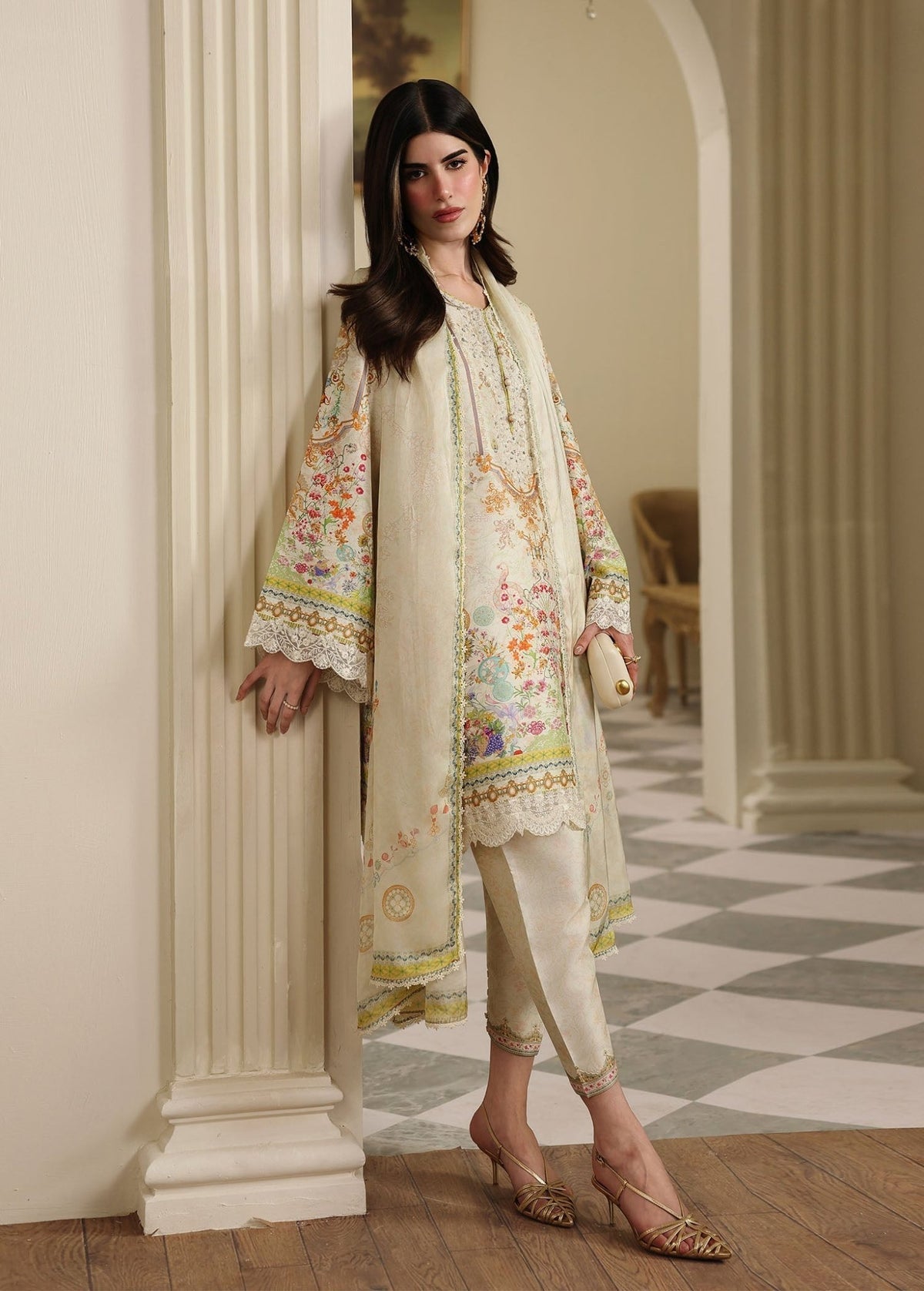 Kanwal Malik | Sorelle Luxe Silk 26 | Mirelle - Luxury Dress - available at Maria Faisal in UK and USA.