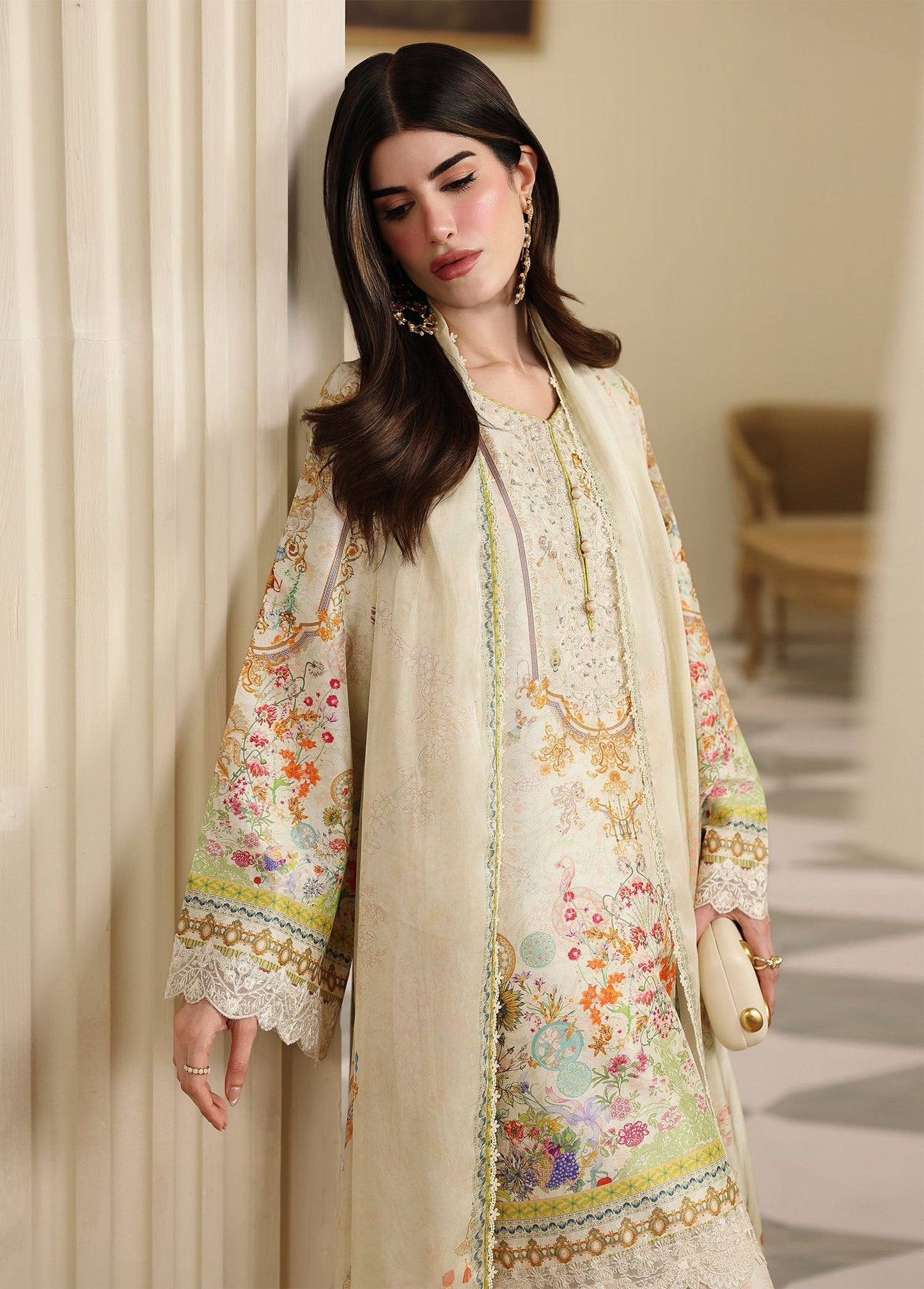 Kanwal Malik | Sorelle Luxe Silk 26 | Mirelle - Luxury Dress - available at Maria Faisal in UK and USA.