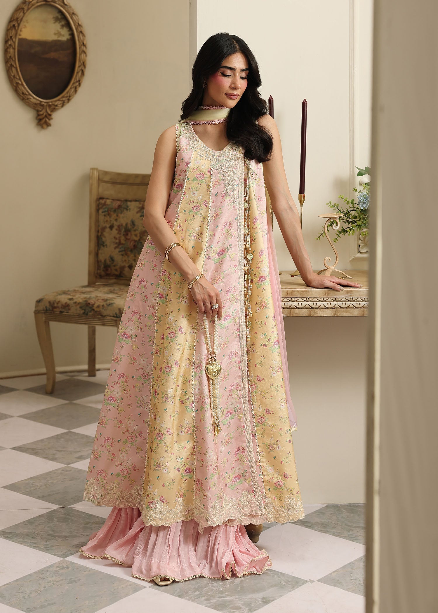 Kanwal Malik | Sorelle Luxe Silk 26 | Liora - Luxury Dress - available at Maria Faisal in UK and USA.