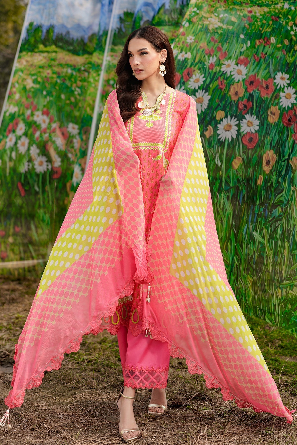 Charizma | Combination Lawn | CC6-18 - Luxury Dress - available at Maria Faisal in UK and USA.