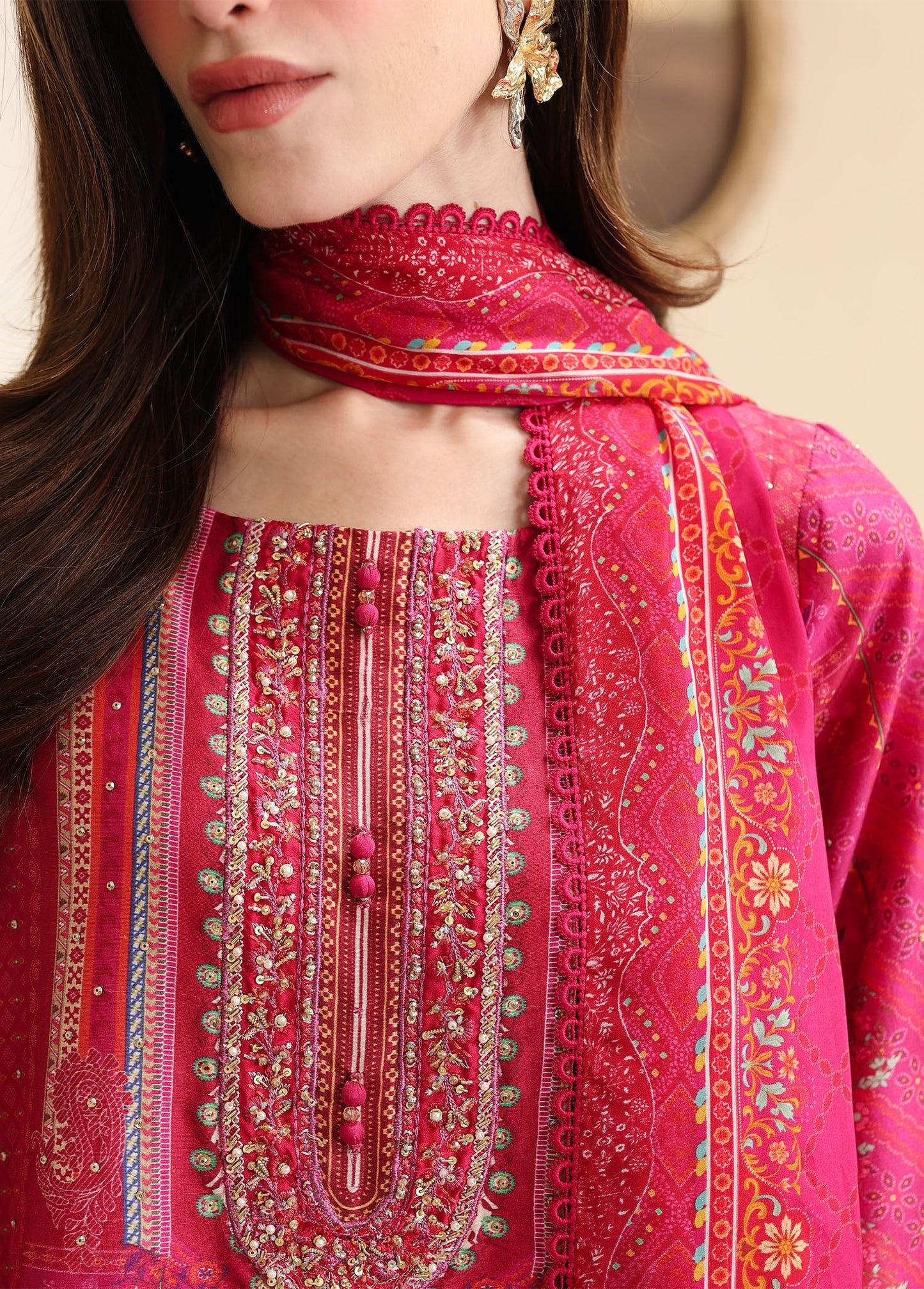 Kanwal Malik | Sorelle Luxe Silk 26 | Ziven - Luxury Dress - available at Maria Faisal in UK and USA.
