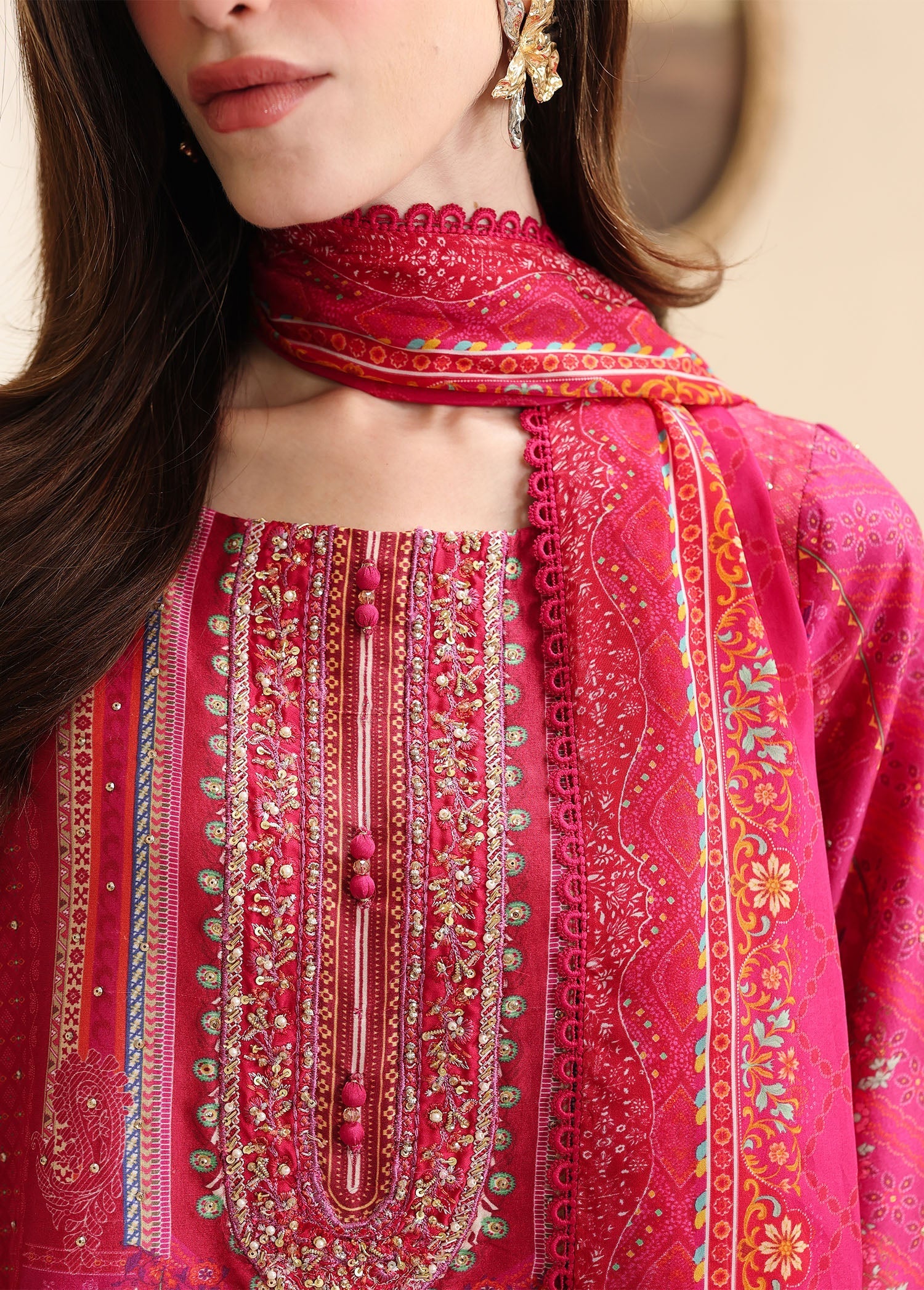Kanwal Malik | Sorelle Luxe Silk 26 | Ziven - Luxury Dress - available at Maria Faisal in UK and USA.