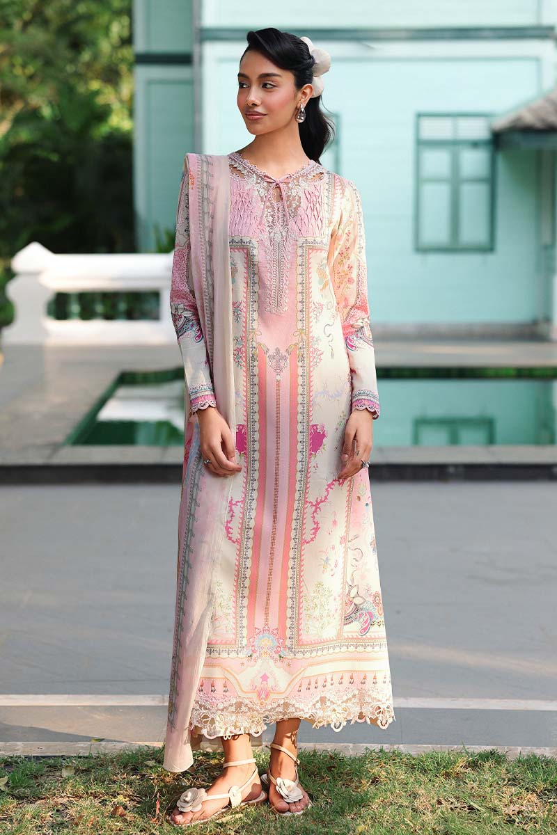 Qalamkar | Q Prints 26 | AX-06 (A) ELARA - Luxury Dress - available at Maria Faisal in UK and USA.