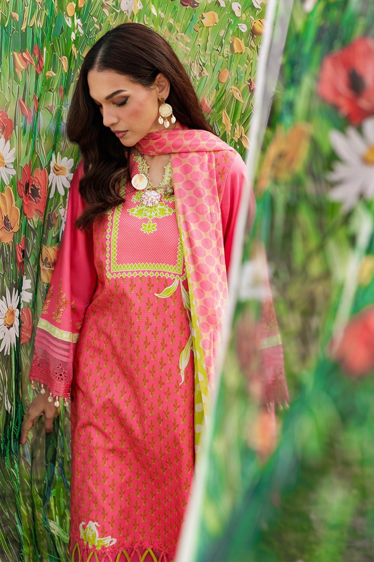 Charizma | Combination Lawn | CC6-18 - Luxury Dress - available at Maria Faisal in UK and USA.