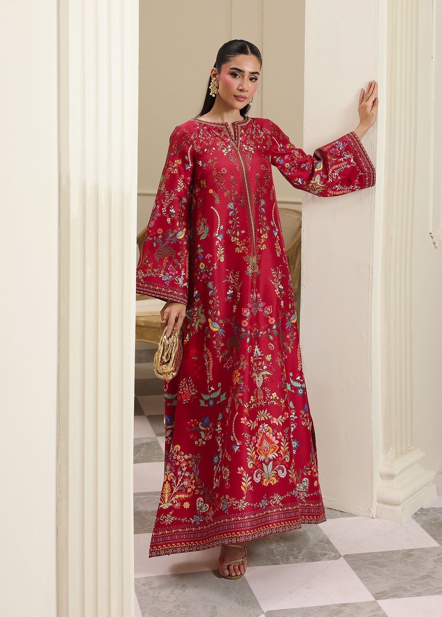 Kanwal Malik | Sorelle Luxe Silk 26 | Rhea - Luxury Dress - available at Maria Faisal in UK and USA.