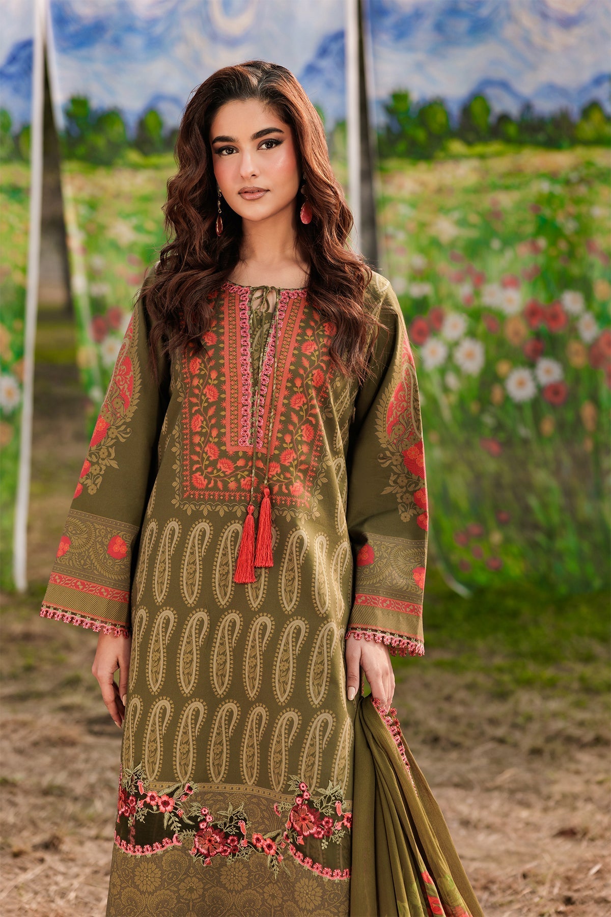Charizma | Combination Lawn | CC6-11 - Luxury Dress - available at Maria Faisal in UK and USA.