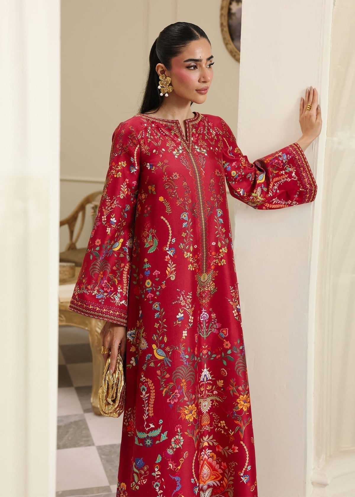 Kanwal Malik | Sorelle Luxe Silk 26 | Rhea - Luxury Dress - available at Maria Faisal in UK and USA.