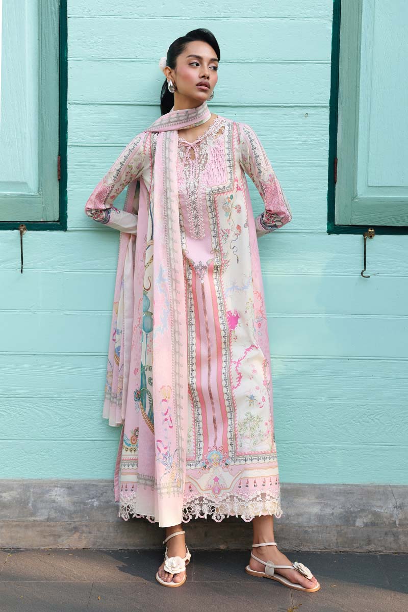 Qalamkar | Q Prints 26 | AX-06 (A) ELARA - Luxury Dress - available at Maria Faisal in UK and USA.